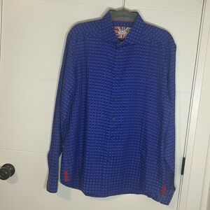 7 Downie St size 6 ( large) ,men’s blue dress shirt